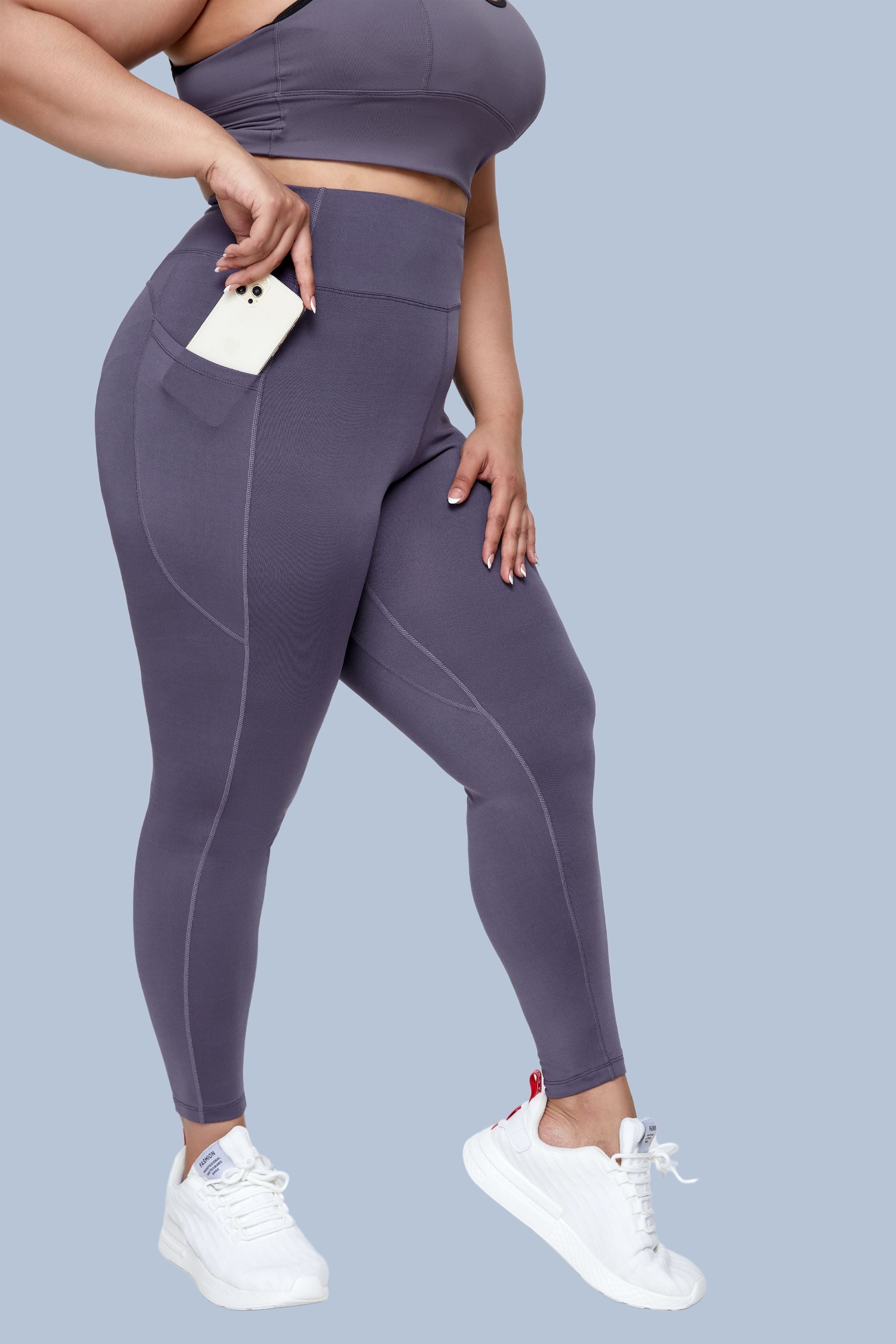 Plus Size Wave Print See Through Stacked Leggings Lightweight High Waisted  for Womens Girls Grey S at  Women's Clothing store