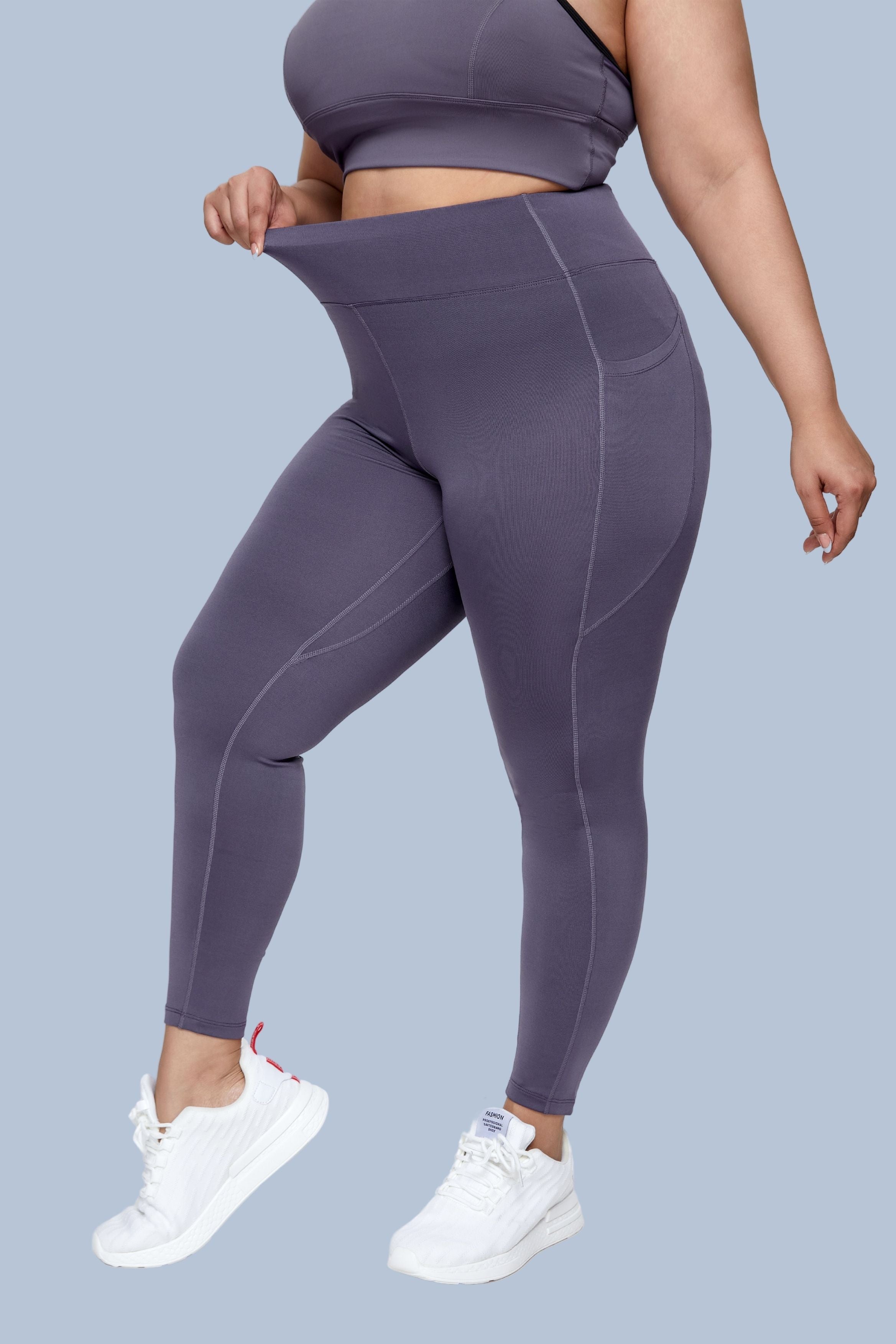 Walifrey Plus Size Leggings with Pockets for Women, High Waist